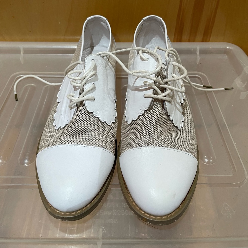 F-troupe Leather/Mesh Oxfords Size 9.5